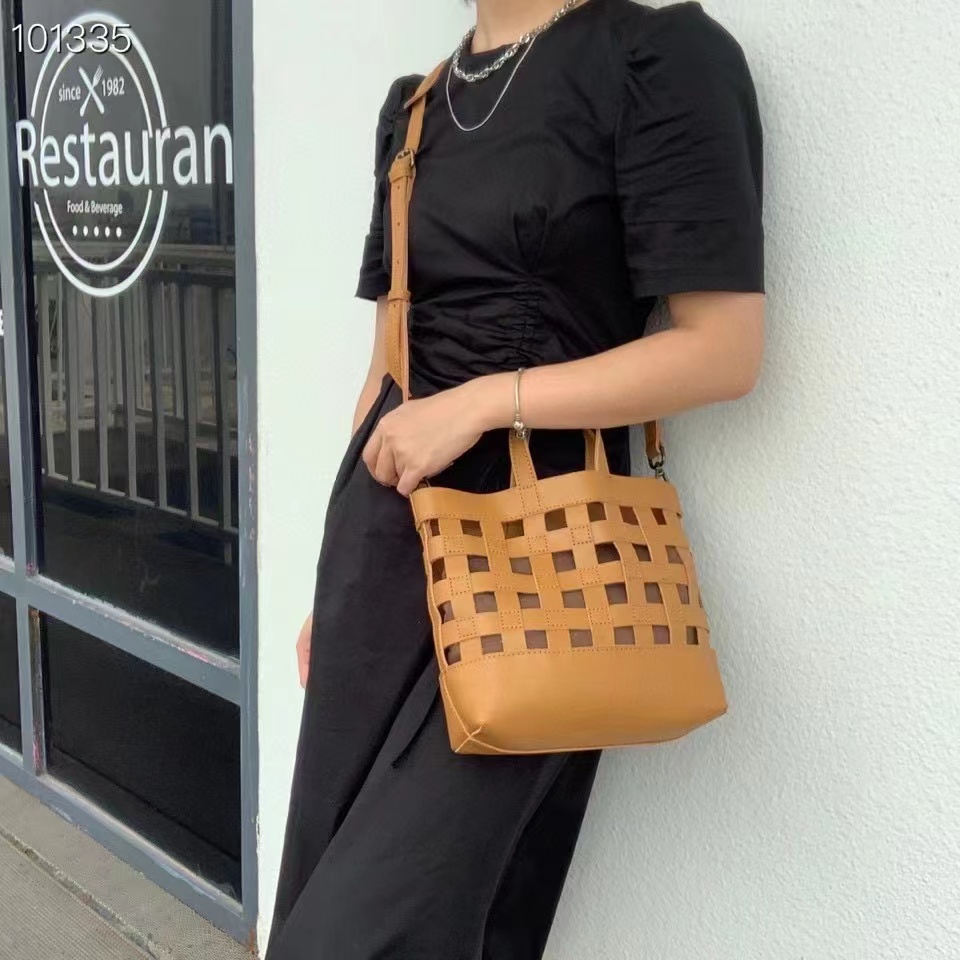 Perforated Leather Purse Women Handbags Organizer Bag LH3289_3 Colors