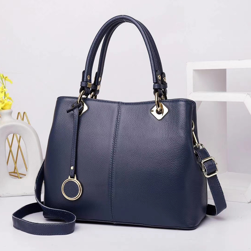 Practical Real Leather Purse Tote Handbag LH3051_6 Colors