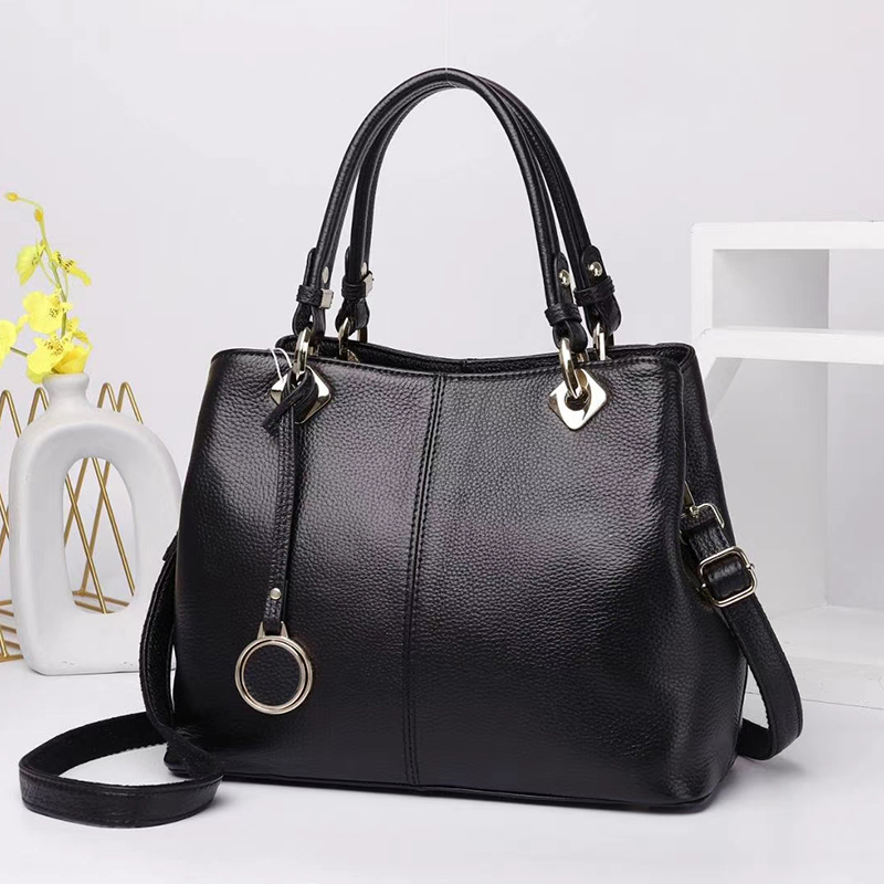 Practical Real Leather Purse Tote Handbag LH3051_6 Colors