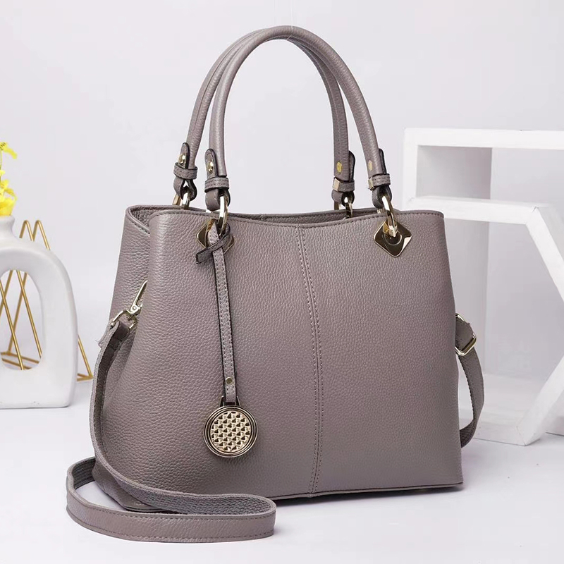Practical Real Leather Purse Tote Handbag LH3051_6 Colors
