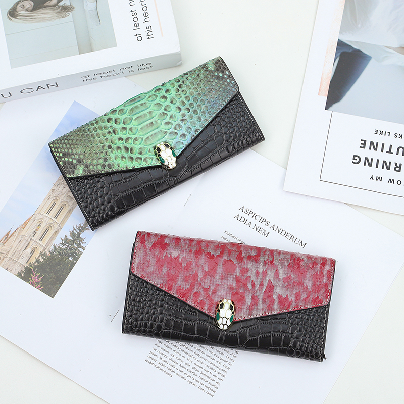 Python Effect Leather Purse Women Bag LH3239_14 Colors