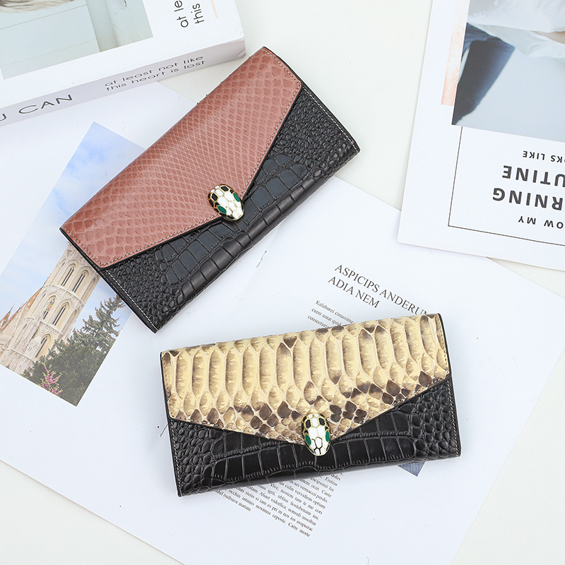 Python Effect Leather Purse Women Bag LH3239_14 Colors