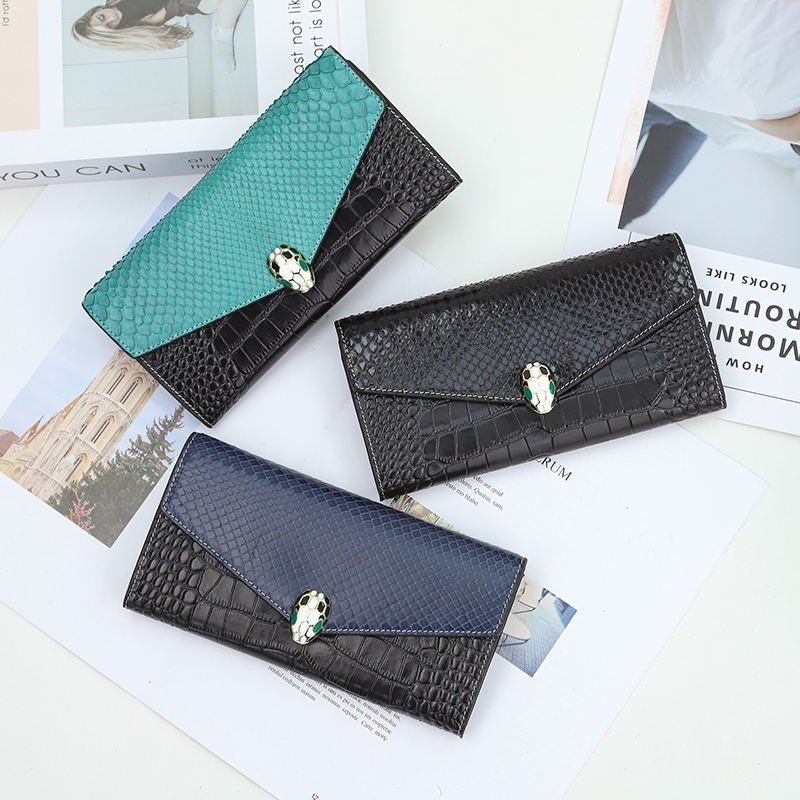 Python Effect Leather Purse Women Bag LH3239_14 Colors