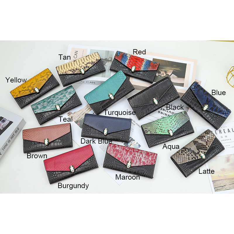 Python Effect Leather Purse Women Bag LH3239_14 Colors