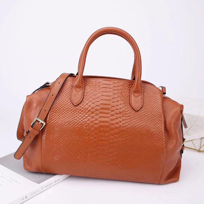 Python Pattern Womens Leather Tote Bag LH2912_6 Colors