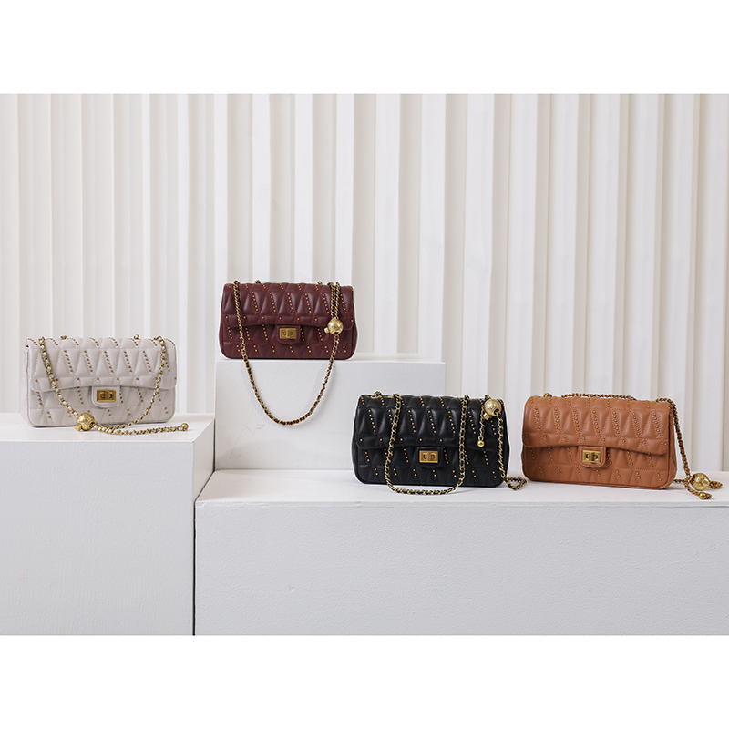 Quilt Womens Leather Handbags Satchel Purse LH3265_4 Colors