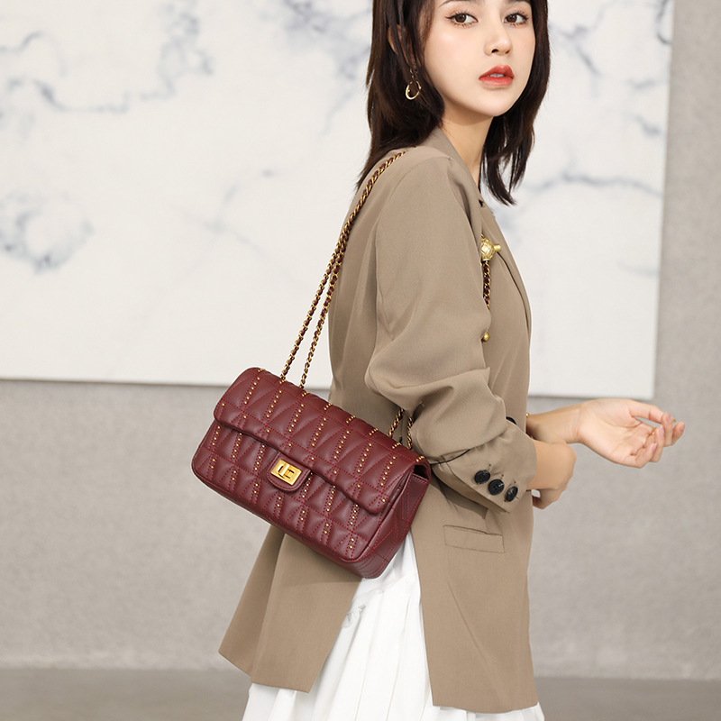 Quilt Womens Leather Handbags Satchel Purse LH3265_4 Colors