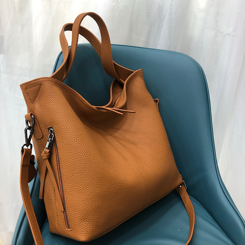 Real Cowhide Leather Tote Purse Bag LH3116_5 Colors