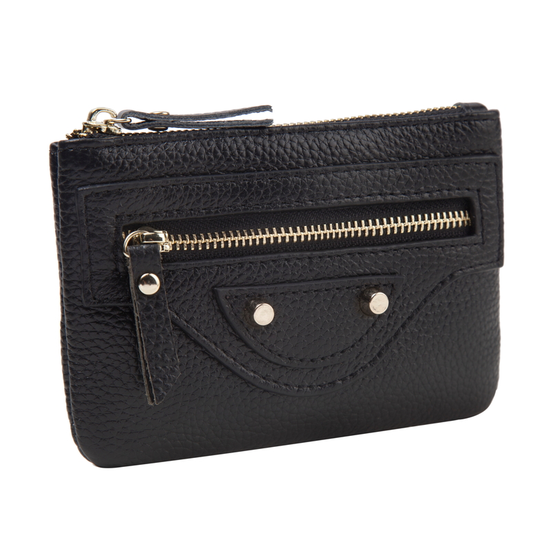 Rivet Leather Wallet Coin Purse Pocket Bag LH2776_4 Colors
