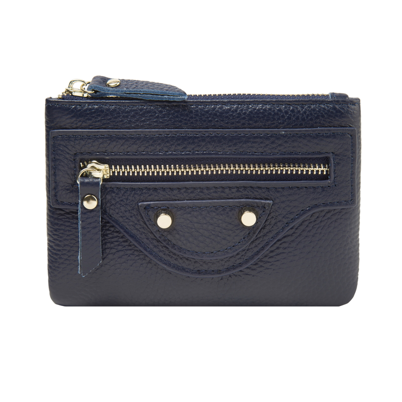 Rivet Leather Wallet Coin Purse Pocket Bag LH2776_4 Colors