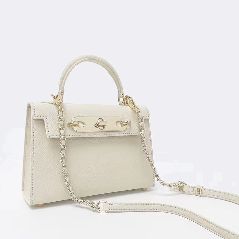 Solid Shape Real Leather Satchel Bag LH3574_5 Colors