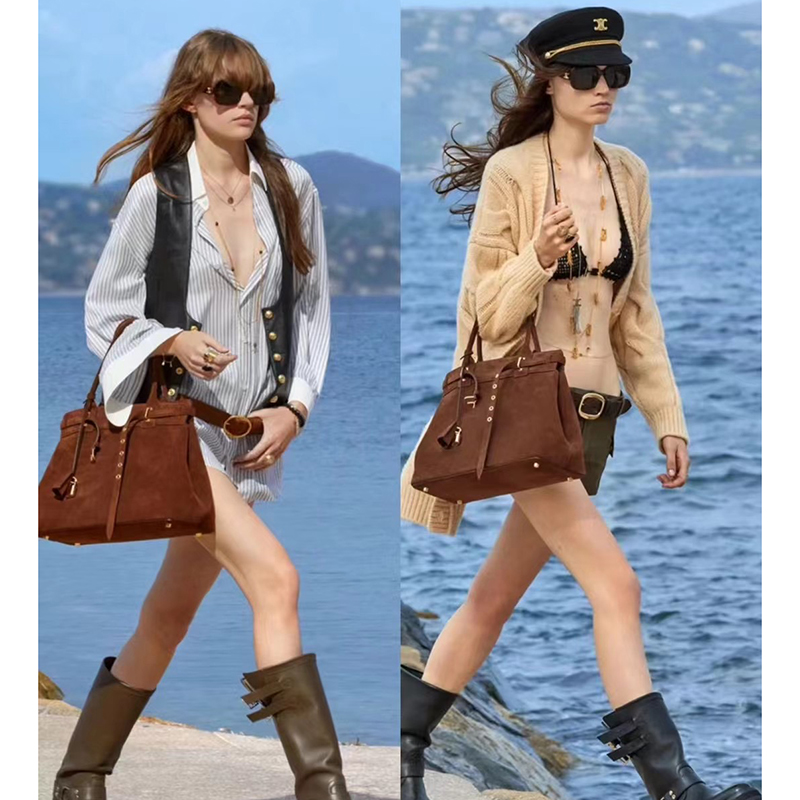 Suede Leather Shoulder Bag for Women LH3601_2 Colors