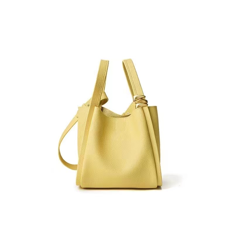 Supple Leather Tote Bag Womens Leather Barrel Bags LH3406_4 Colors