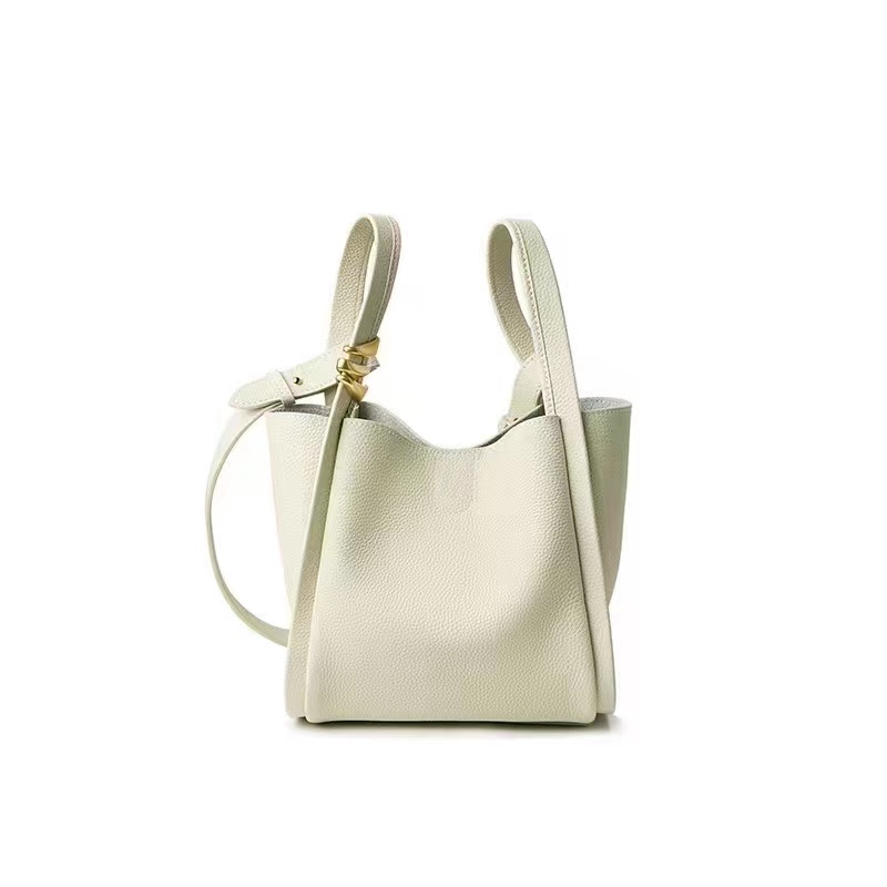 Supple Leather Tote Bag Womens Leather Barrel Bags LH3406_4 Colors