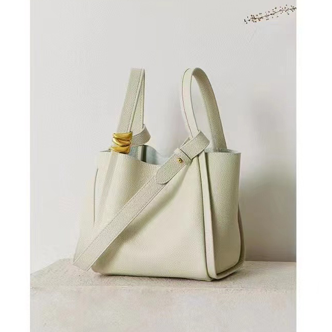 Supple Leather Tote Bag Womens Leather Barrel Bags LH3406_4 Colors