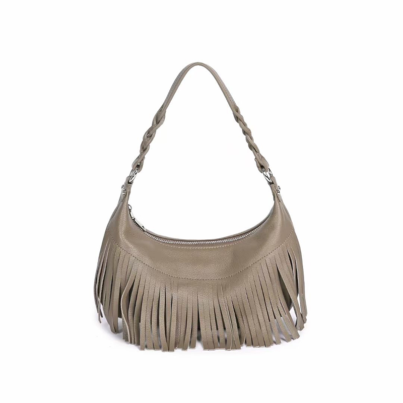 Tassels Women Leather Handbags Soft Tote Bag LH3647_5 Colors