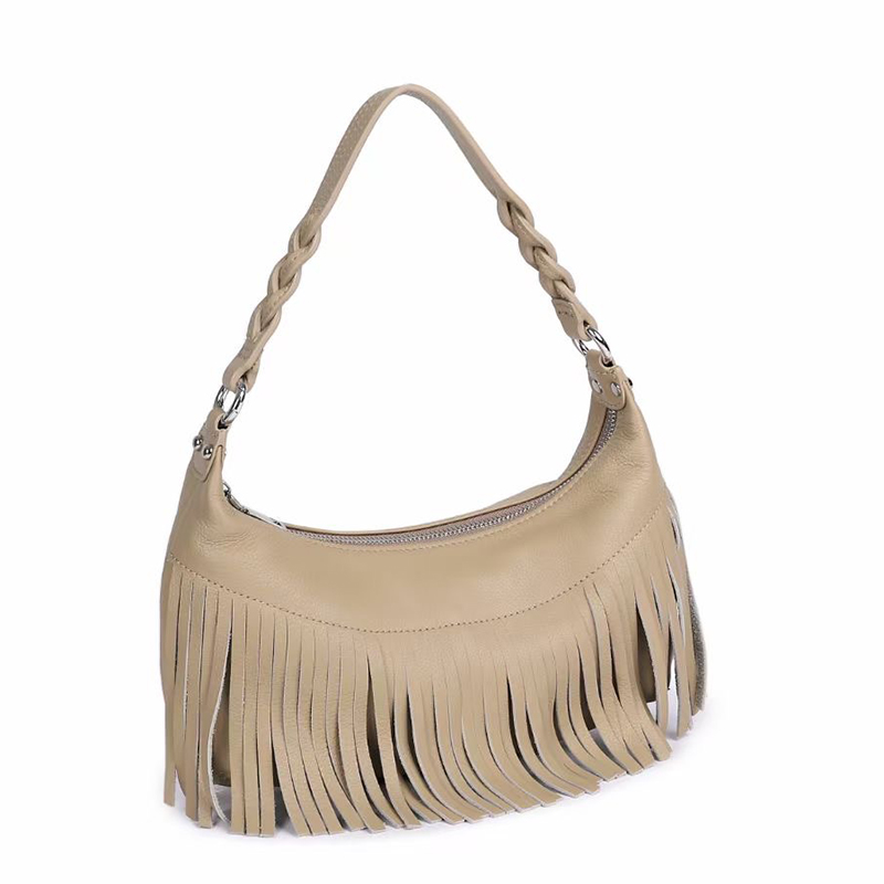 Tassels Women Leather Handbags Soft Tote Bag LH3647_5 Colors