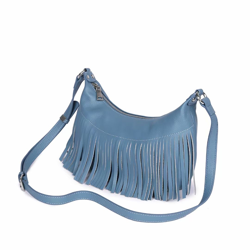 Tassels Women Leather Handbags Soft Tote Bag LH3647_5 Colors