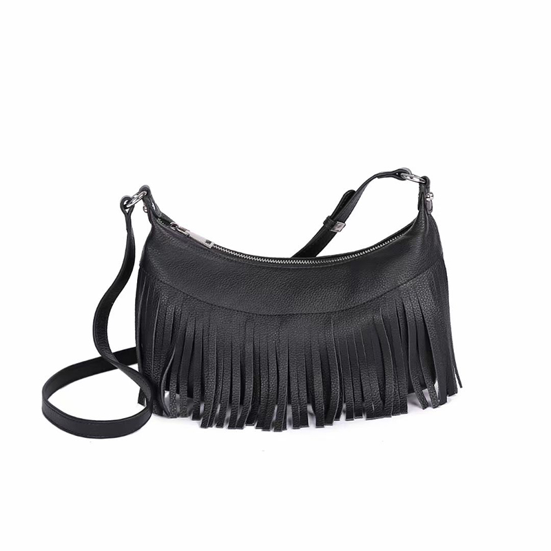 Tassels Women Leather Handbags Soft Tote Bag LH3647_5 Colors