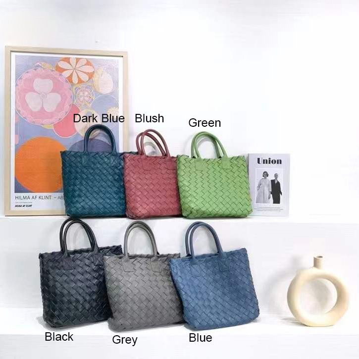 Trendy Supple Woven Sheepskin Leather Purse Handbag LH3256