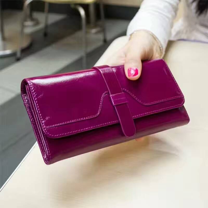 Trifold Distress Leather Wallet LH2344_7 Colors womens wholesale wallets from china