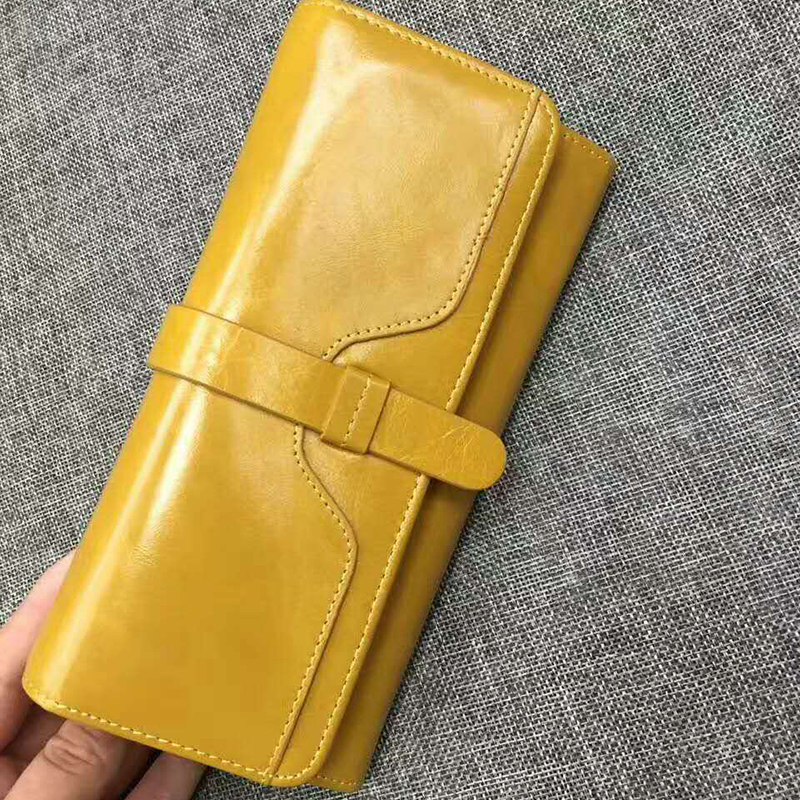 Trifold Distress Leather Wallet LH2344_7 Colors womens wholesale wallets from china