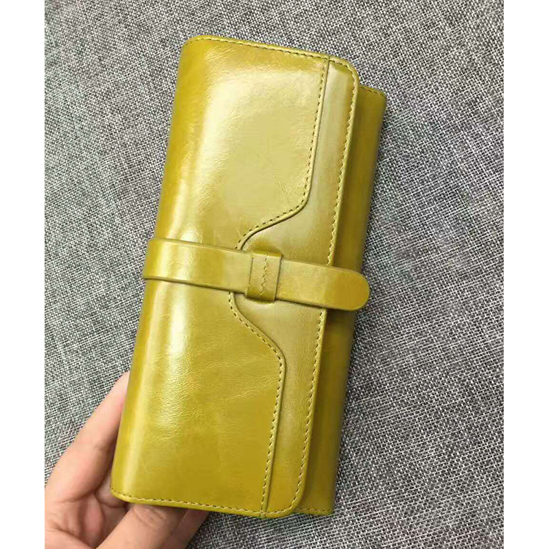 Trifold Distress Leather Wallet LH2344_7 Colors womens wholesale wallets from china