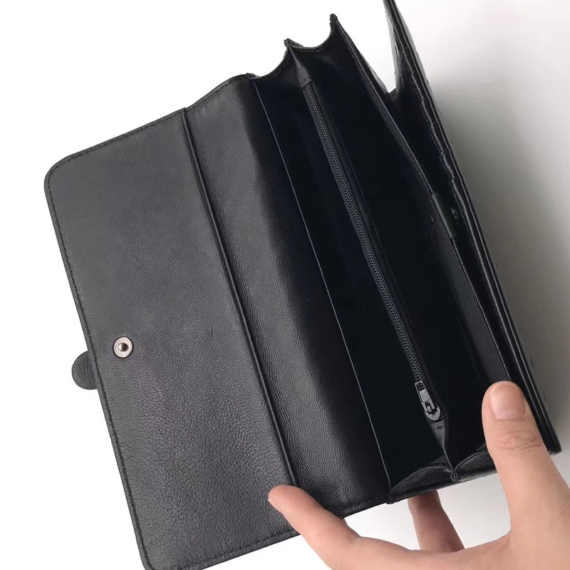 Trifold Woven Sheepskin Real Leather Wallet LH2775_5 Colors
