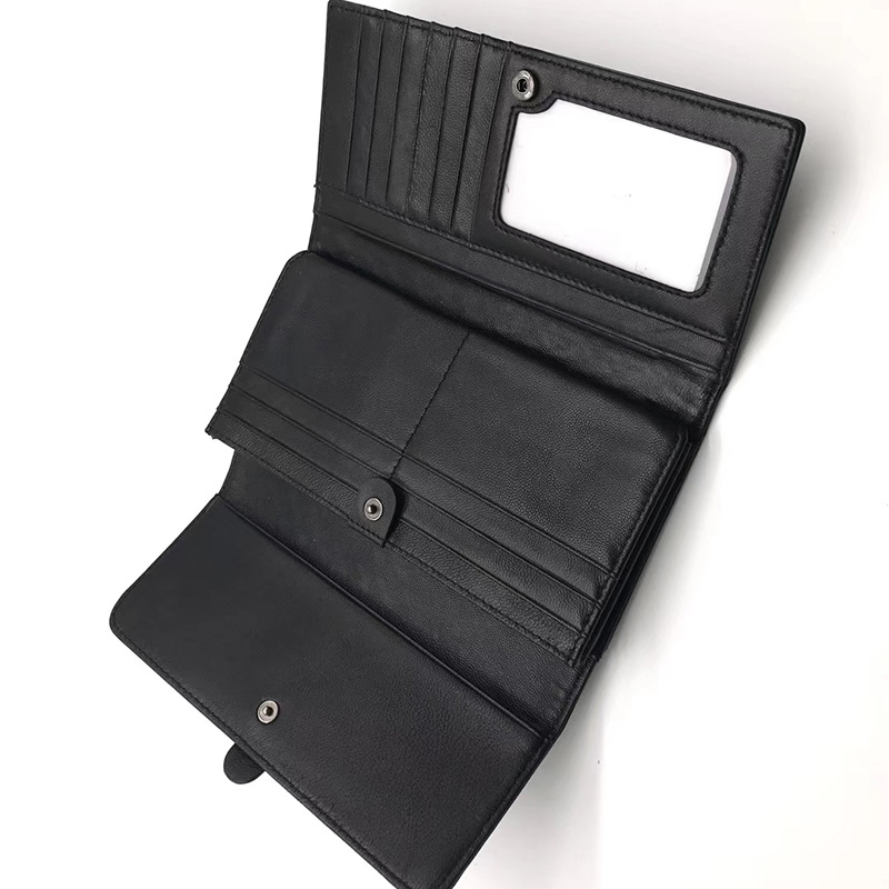 Trifold Woven Sheepskin Real Leather Wallet LH2775_5 Colors