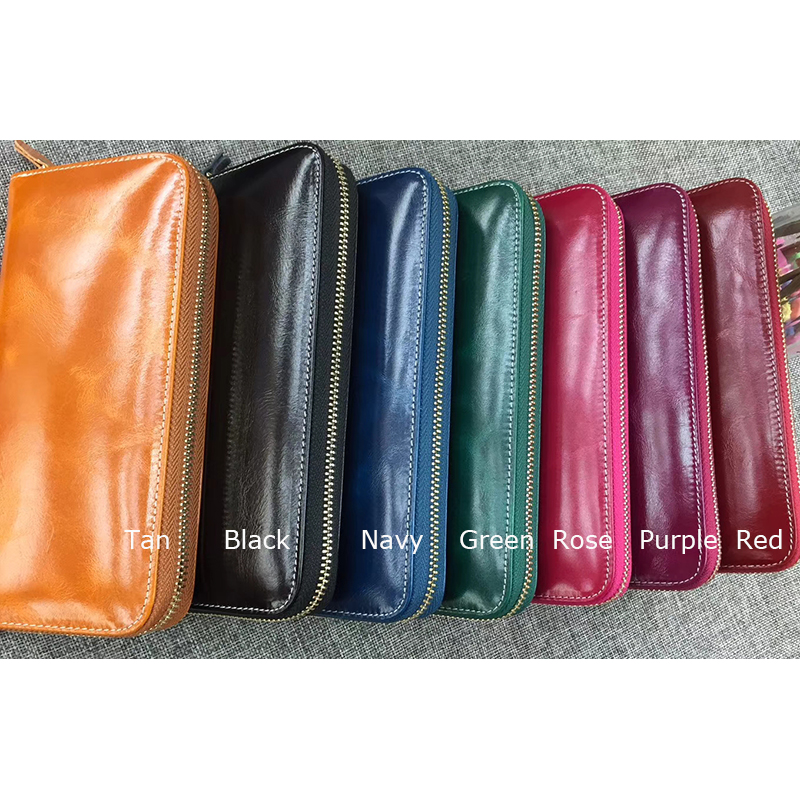 Trixie Navy Blue Distress Leather Wallet LH1087