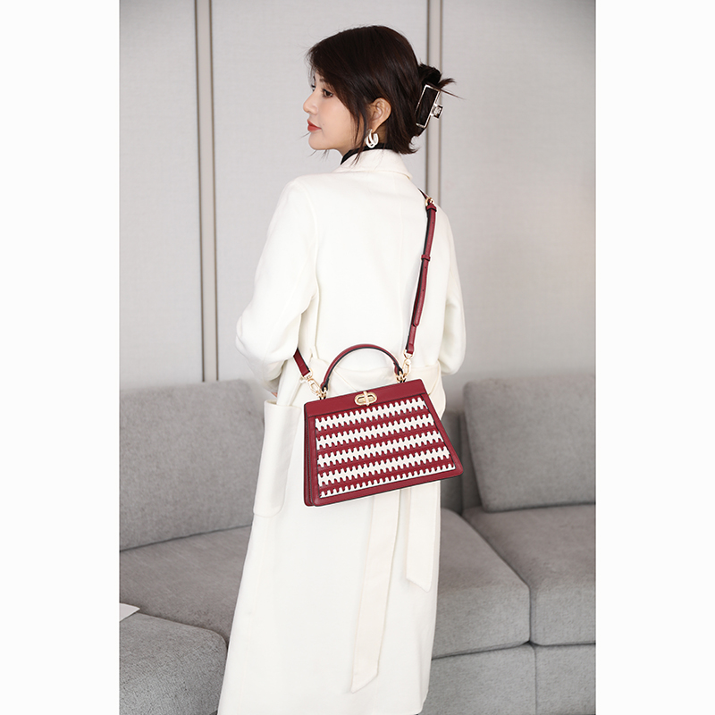 Vertical Popular Womens Leather Handbag LH3187B_4 Colors