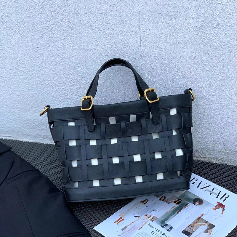 Woven Leather Crossbody Tote Bag Trendy Handbags LH3539_3 Colors
