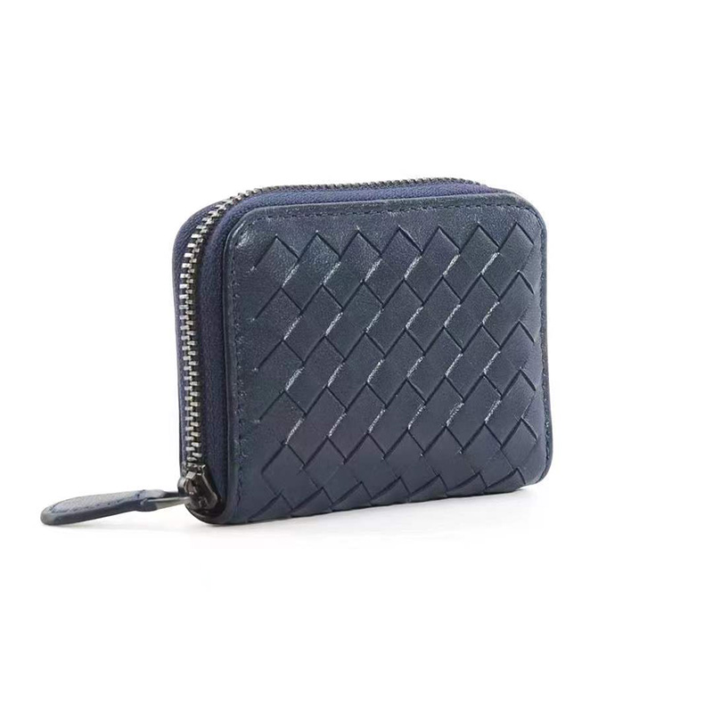 Woven Sheepskin Leather Card Holder Purse LH3254