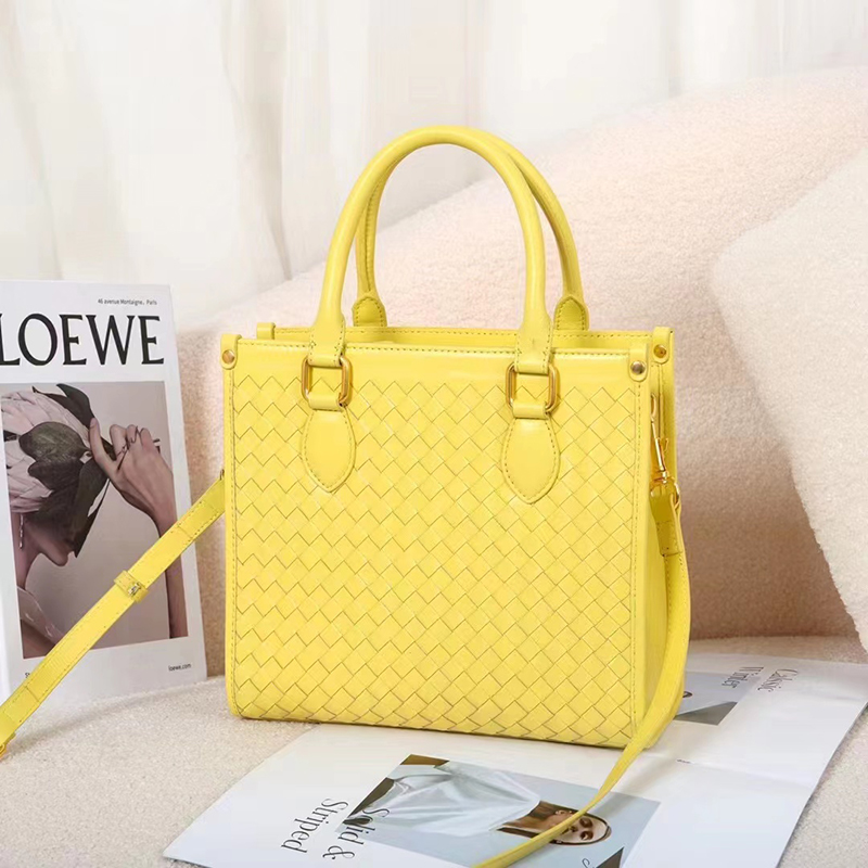 Woven Sheepskin Leather Tote Bag Ladies Purse LH3375_4 Colors