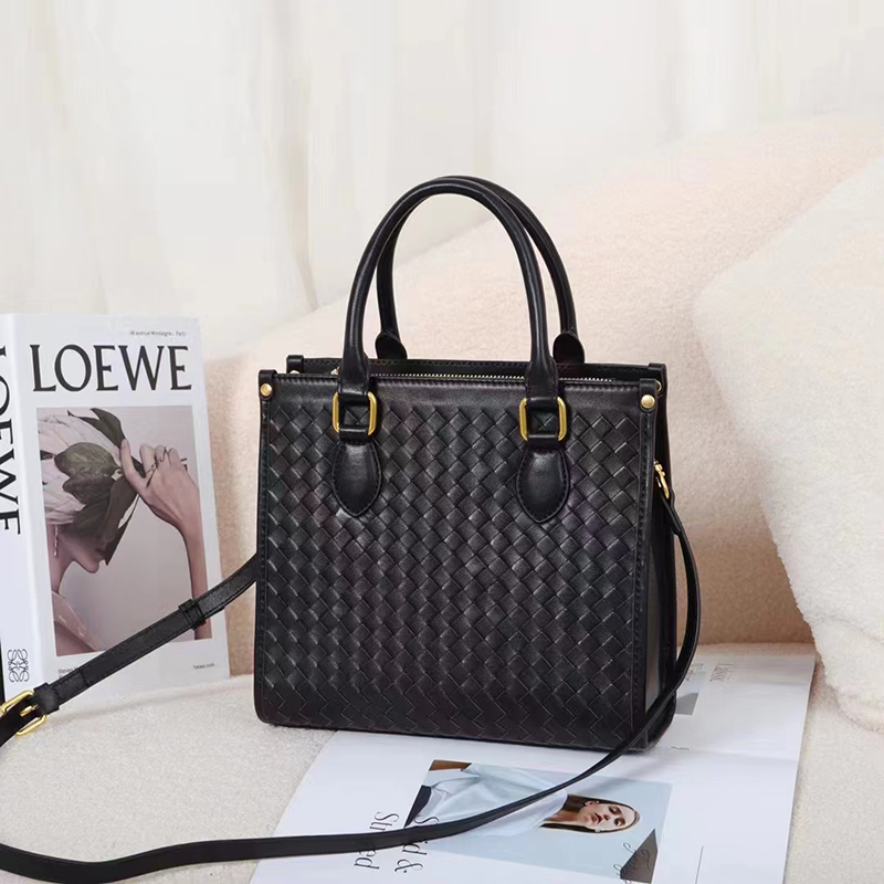 Woven Sheepskin Leather Tote Bag Ladies Purse LH3375_4 Colors