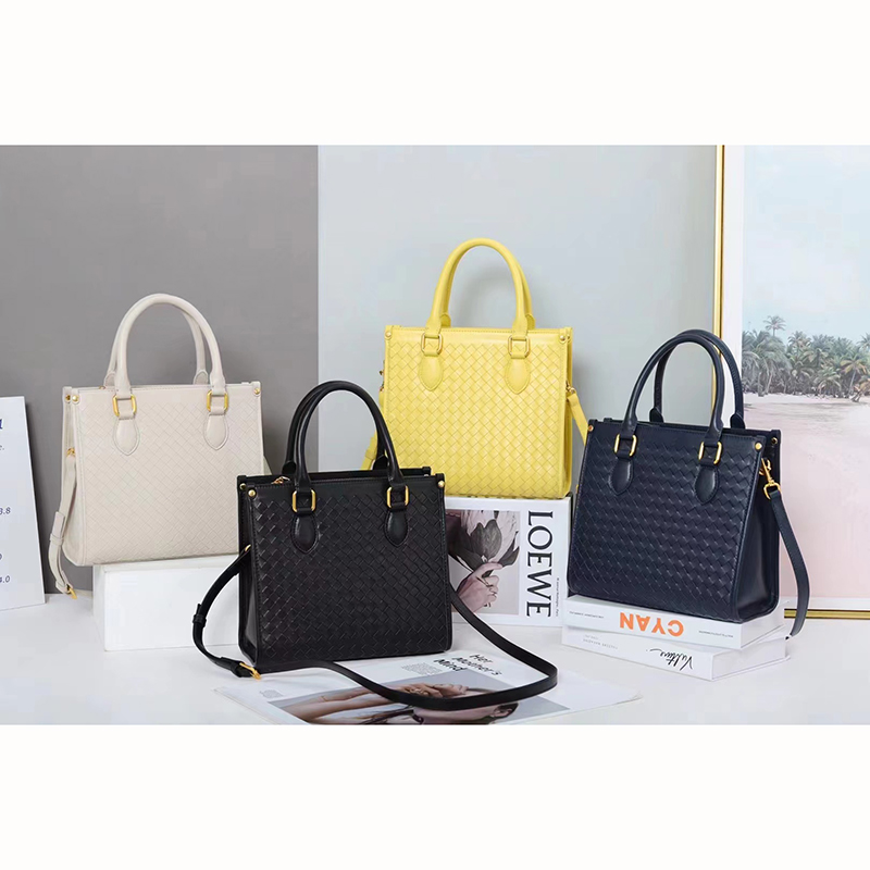Woven Sheepskin Leather Tote Bag Ladies Purse LH3375_4 Colors
