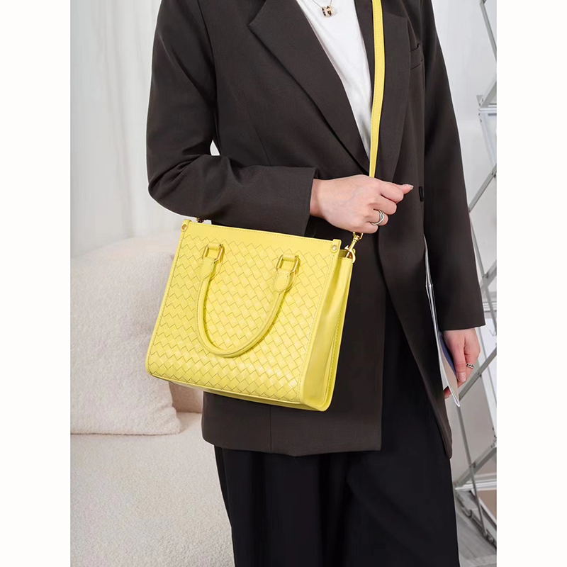 Woven Sheepskin Leather Tote Bag Ladies Purse LH3375_4 Colors