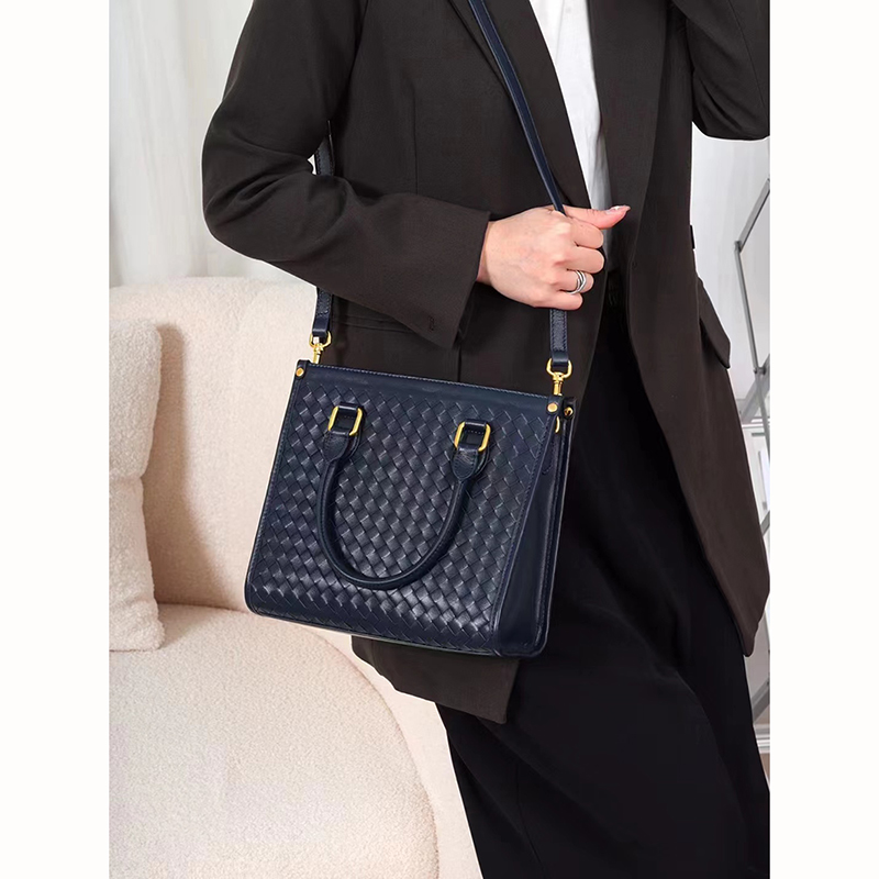 Woven Sheepskin Leather Tote Bag Ladies Purse LH3375_4 Colors