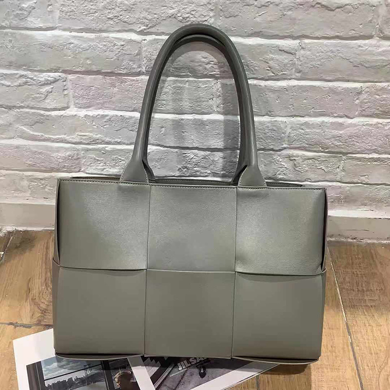 Woven Sheepskin Leather Tote Organizer Bag LH3250_9 Colors