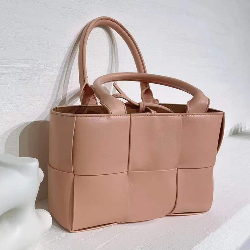 Woven Sheepskin Leather Tote Organizer Bag LH3250_9 Colors
