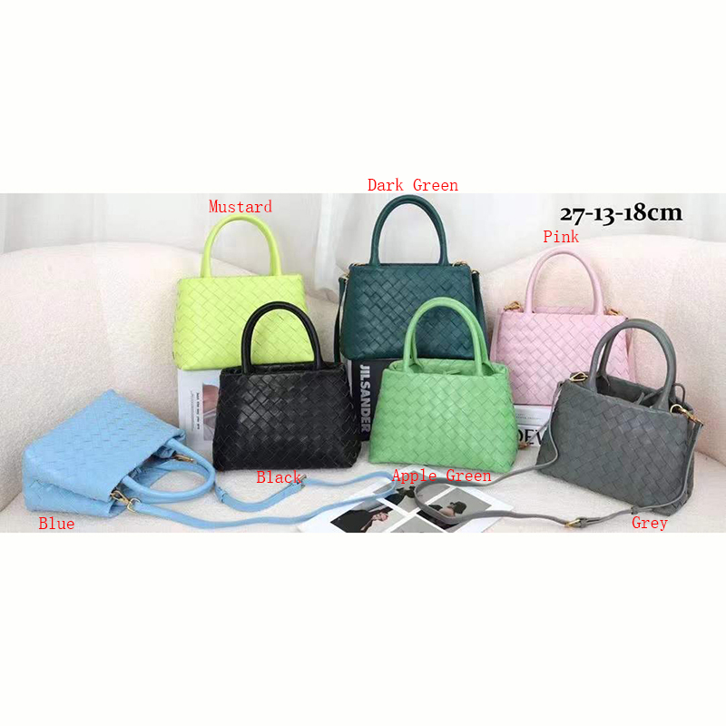 Woven Sheepskin Leather Tote Top Handle Bag LH3249_8 Colors