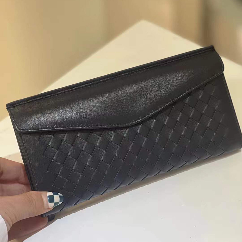 Woven Sheepskin Leather Wallet Womens Purse LH3253_6 Colors