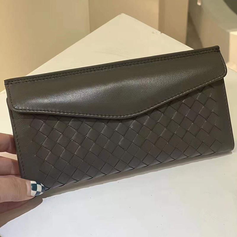 Woven Sheepskin Leather Wallet Womens Purse LH3253_6 Colors