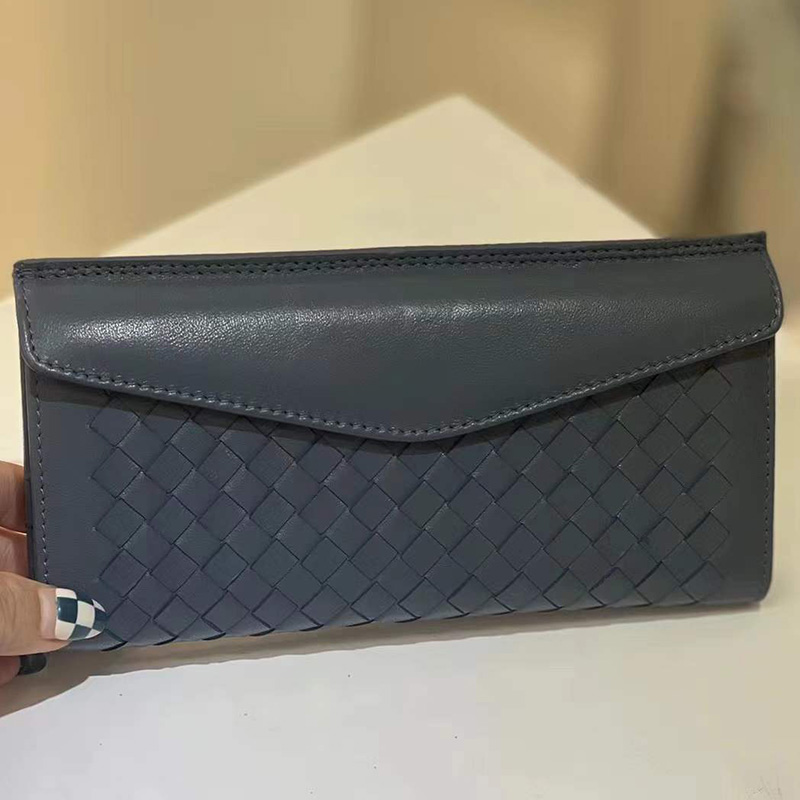Woven Sheepskin Leather Wallet Womens Purse LH3253_6 Colors
