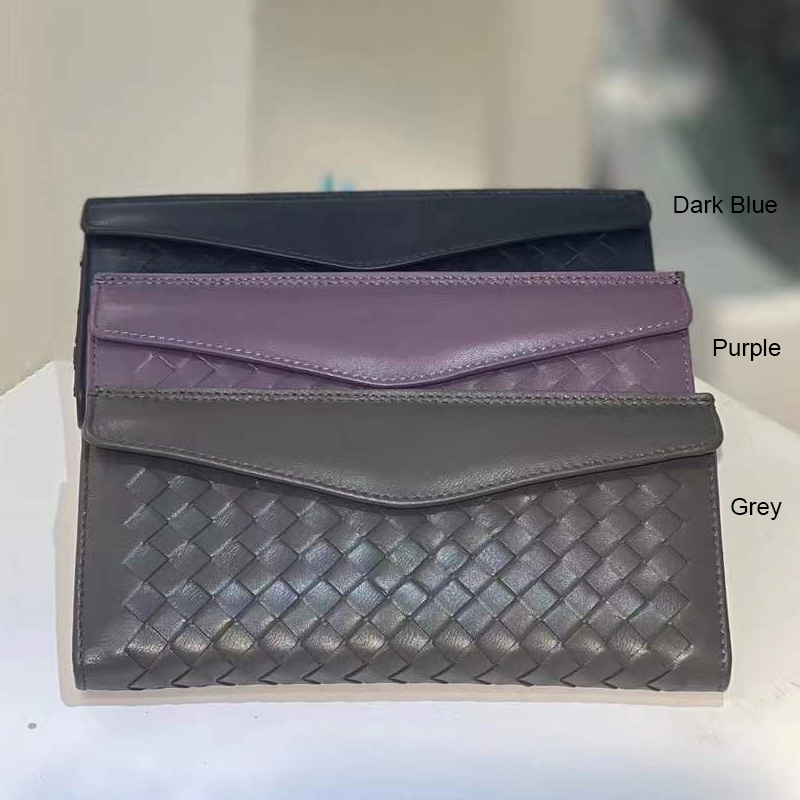 Woven Sheepskin Leather Wallet Womens Purse LH3253_6 Colors
