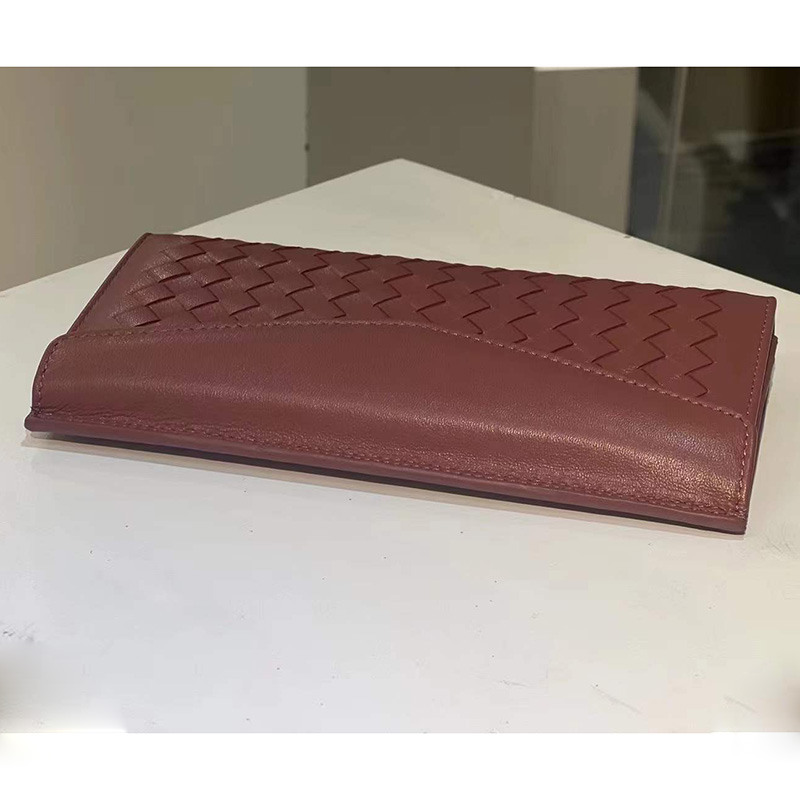 Woven Sheepskin Leather Wallet Womens Purse LH3253_6 Colors