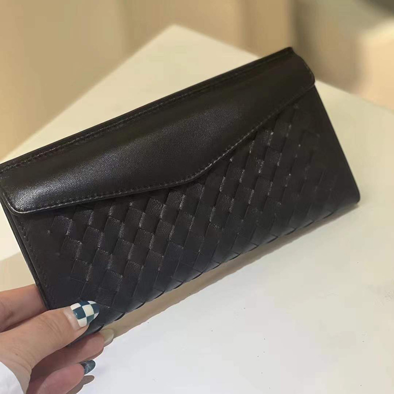 Woven Sheepskin Leather Wallet Womens Purse LH3253_6 Colors