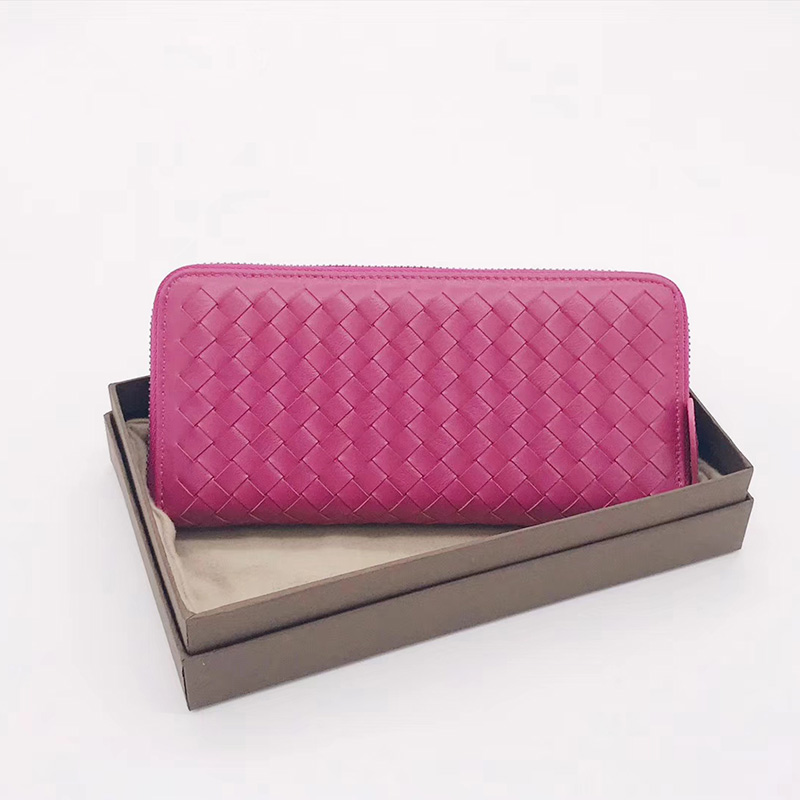Woven Sheepskin Zip around Wallet LH2774_5 Colors