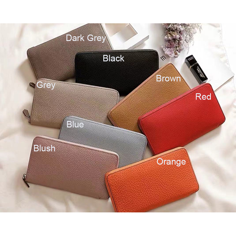 Zipper Around Long Leather Wallet Ladies Purse LH3090_10 Colors